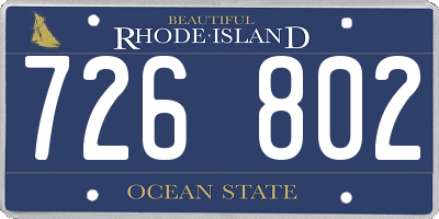 RI license plate 726802