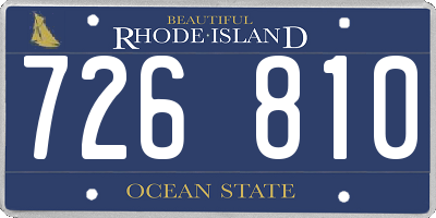 RI license plate 726810