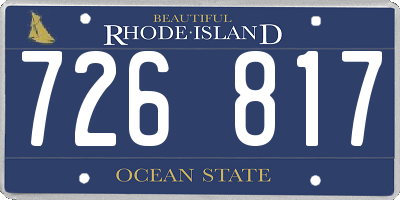 RI license plate 726817