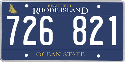 RI license plate 726821