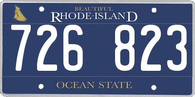 RI license plate 726823