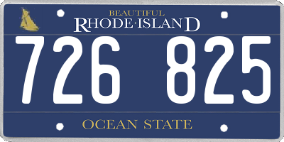 RI license plate 726825