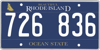 RI license plate 726836
