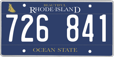 RI license plate 726841