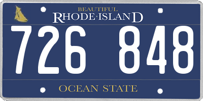 RI license plate 726848