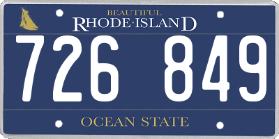 RI license plate 726849