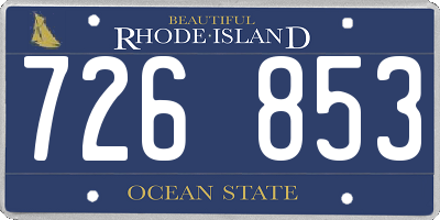 RI license plate 726853