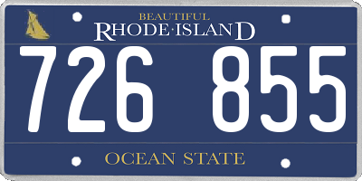 RI license plate 726855