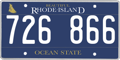 RI license plate 726866