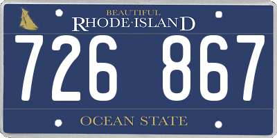 RI license plate 726867