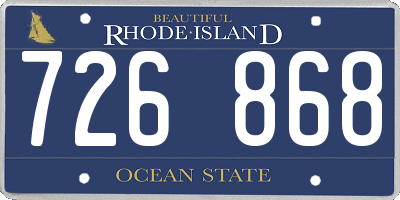 RI license plate 726868