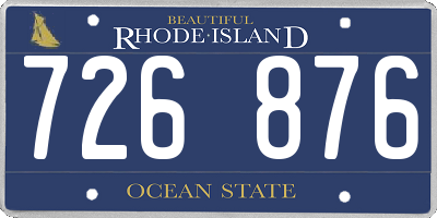 RI license plate 726876