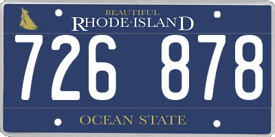 RI license plate 726878