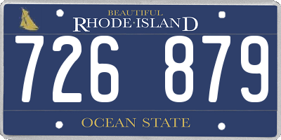 RI license plate 726879