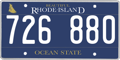 RI license plate 726880