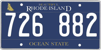 RI license plate 726882