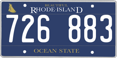 RI license plate 726883
