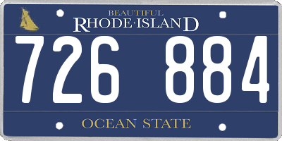 RI license plate 726884