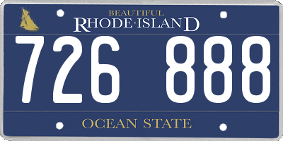 RI license plate 726888