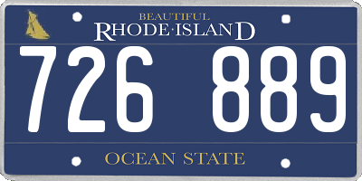 RI license plate 726889