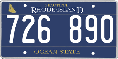 RI license plate 726890