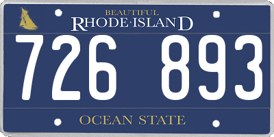 RI license plate 726893