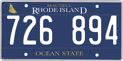 RI license plate 726894
