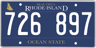 RI license plate 726897