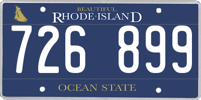 RI license plate 726899