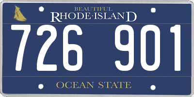 RI license plate 726901