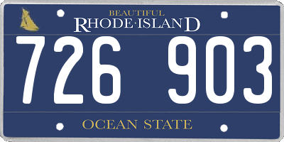 RI license plate 726903