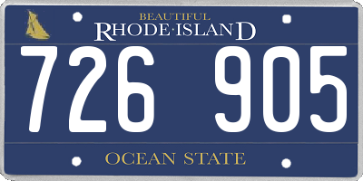 RI license plate 726905
