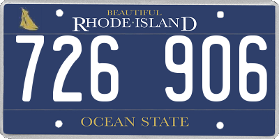 RI license plate 726906