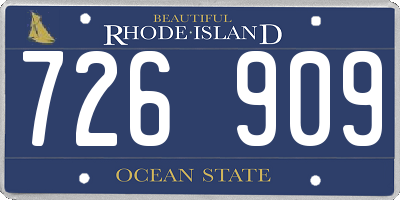 RI license plate 726909