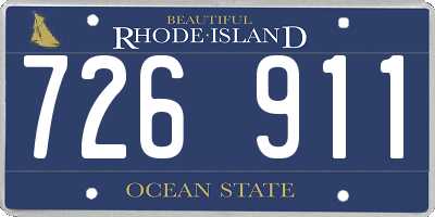 RI license plate 726911