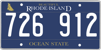 RI license plate 726912