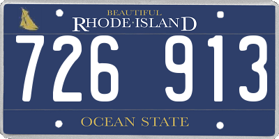RI license plate 726913