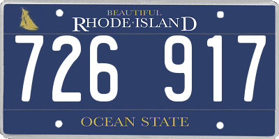 RI license plate 726917