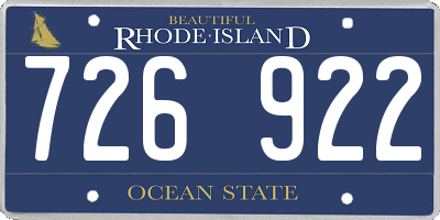 RI license plate 726922