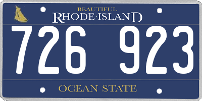 RI license plate 726923