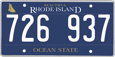 RI license plate 726937