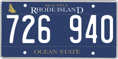 RI license plate 726940