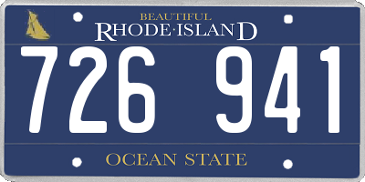 RI license plate 726941