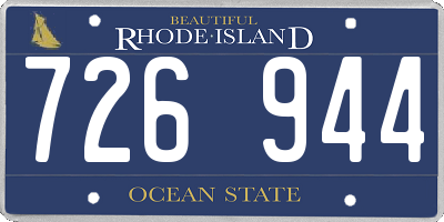 RI license plate 726944