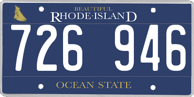 RI license plate 726946