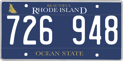 RI license plate 726948