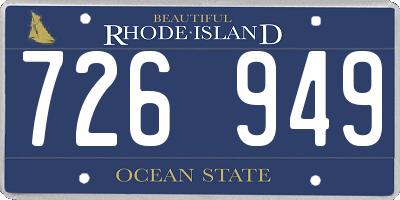 RI license plate 726949