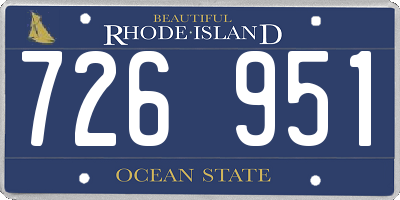 RI license plate 726951