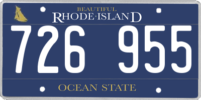 RI license plate 726955