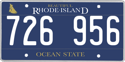 RI license plate 726956